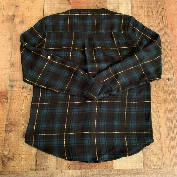 Alice blue stitch fix lightweight plaid long sleeve button down - XS - Picture 4 of 6